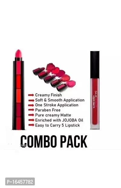 5in1 lipstick and red liquid matte lipstick