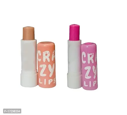 Pack of 2 crazy lips lip balm (random color)
