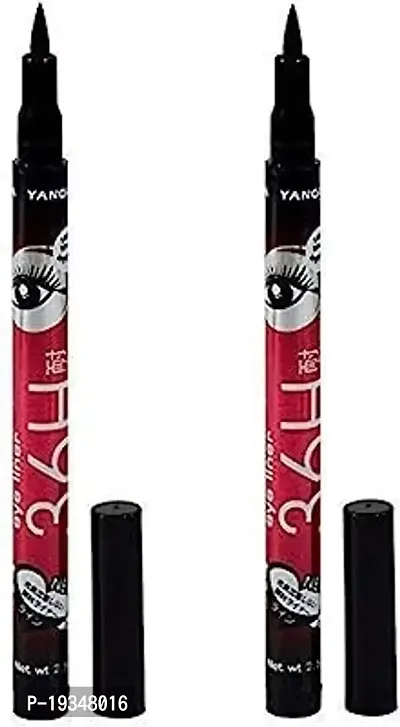 Waterproof 36H YANQINA Eyeliner Black Pencil Kajal Combo Set - Pack of 2