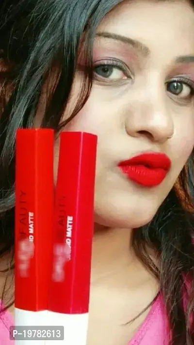 2 red liquid matte lipstick