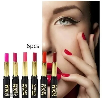 NYN Professional Matte Lipsticks for Women - 6 Pieces Multicolored Lipsticks-thumb0