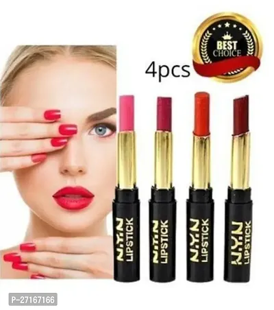 NYN Professional Matte Lipsticks for Women - 4 Pieces Multicolored Lipsticks