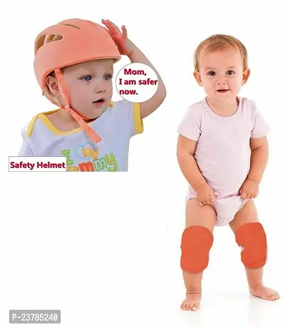 Safety Baby Helmet  Baby Protective Helmet Soft Hat and Kneepad for Walking Kids Cap Pack Of 2
