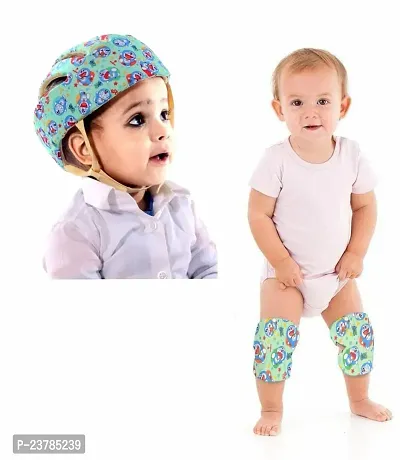Safety Baby Helmet  Baby Protective Helmet Soft Hat and Kneepad for Walking Kids Cap Pack Of 2