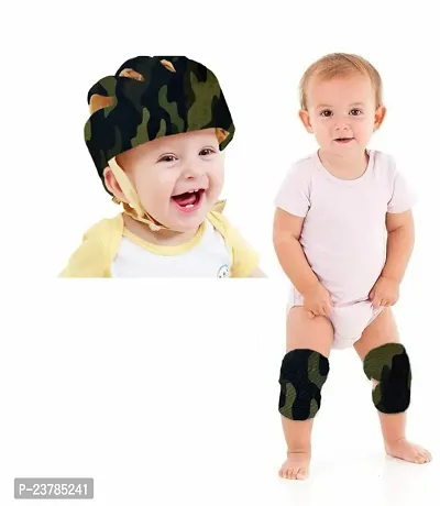 Safety Baby Helmet  Baby Protective Helmet Soft Hat and Kneepad for Walking Kids Cap Pack Of 2