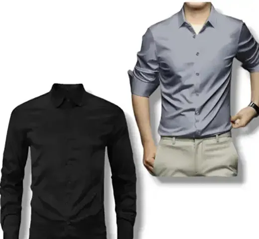 Hot Selling Cotton Blend Long Sleeves Casual Shirt 