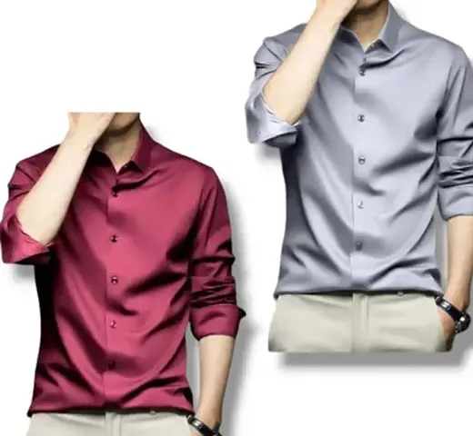 Trendy Cotton Blend Long Sleeves Casual Shirt 