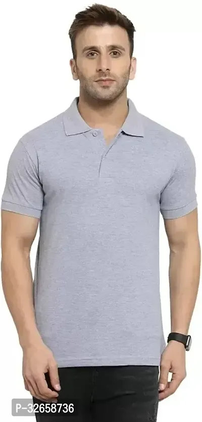 Stylish Cotton Blend T-Shirt for Men-thumb0