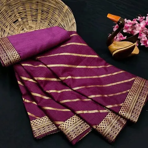 New Stylish Silk Blend Jacquard Kanjeevaram Sarees with Blouse Piece