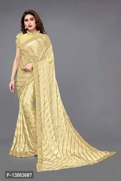 New Art silk Saree With Leriya Foil Print And Blouse