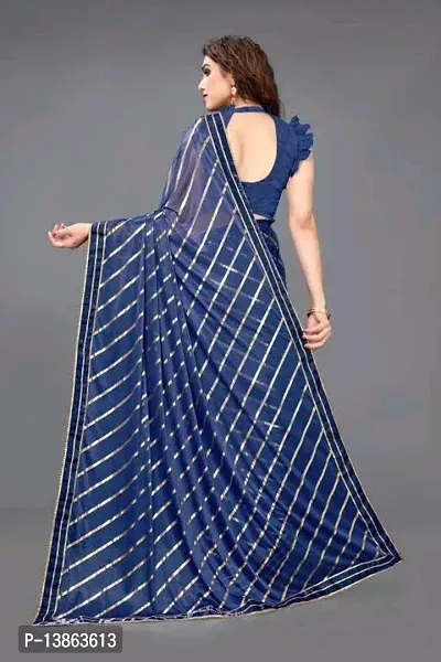 New Art silk Saree With Leriya Foil Print And Blouse-thumb2