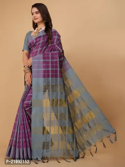 New Cotton Printed Saree With Blouse-thumb3