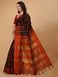 New Cotton Printed Saree With Blouse-thumb2