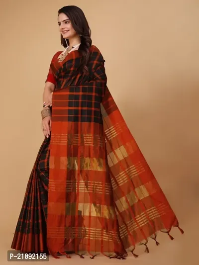 New Cotton Printed Saree With Blouse-thumb3