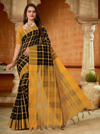 Cotton Printed Sarees With Blouse Piece