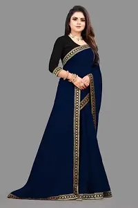 Classic Art  Silk Lace Work Saree with Blouse piece-thumb2