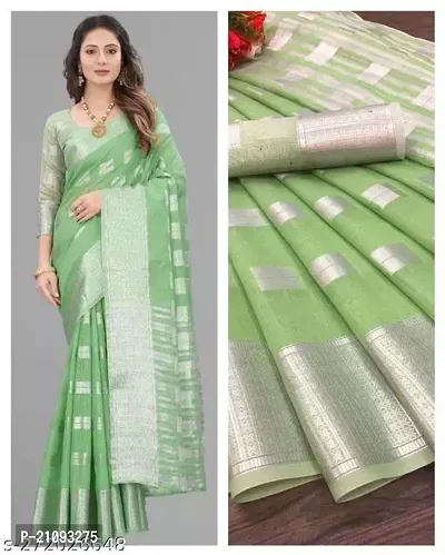 New Look Cotton Saree With Blouse-thumb0