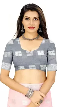 New Look Cotton Saree With Blouse-thumb3