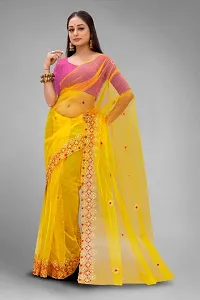 Fancy Net Saree  And Blouse-thumb1