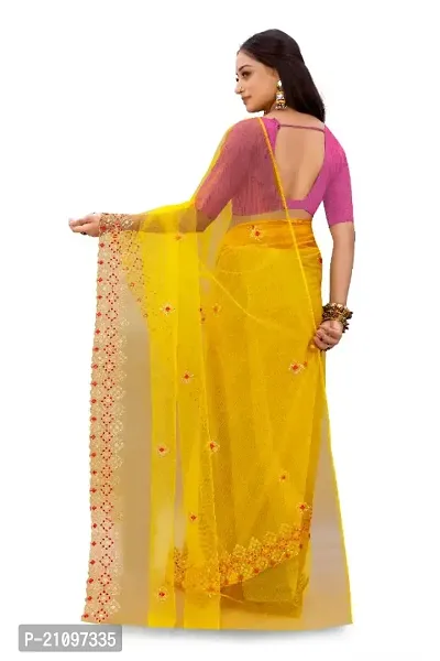 Fancy Net Saree And Blouse-thumb4