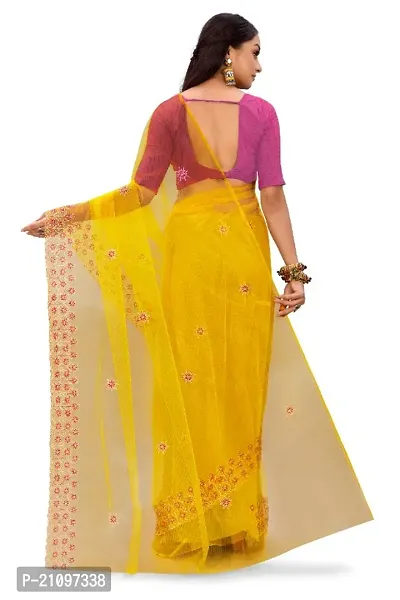 Fancy Net Saree And Blouse-thumb3