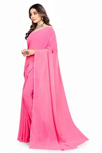 Womens Georgette Saree with Mirror Work-thumb2