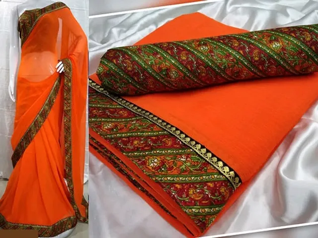 Stunning Chiffon Sarees With Blouse Piece