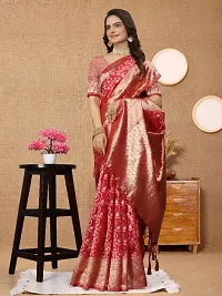 New Design Orangza Saree With Beautiful Jacquard Work And Blouse-thumb4