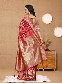 New Design Orangza Saree With Beautiful Jacquard Work And Blouse-thumb1