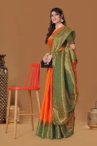 New Kanjiveram Silk With Zari Woven Saree With Blouse-thumb2