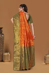 New Kanjiveram Silk With Zari Woven Saree With Blouse-thumb3