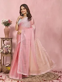 Trendy Organza Self Designed Saree With Blouse Piece-thumb4