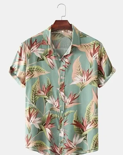 Hmkm Funky Shirt for Men Half Sleeves (Large, New)