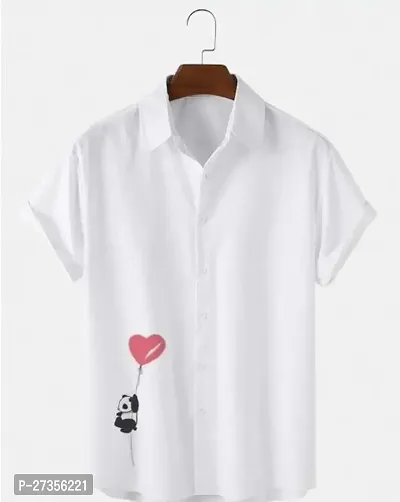 Elegant Lycra Printed Short Sleeves Casual Shirts For Men