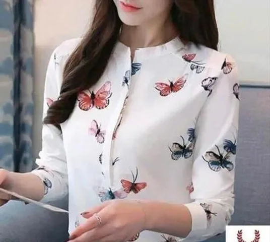 Stylish Crepe Casual Shirt For Women