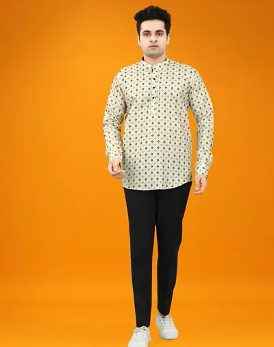 Trendy Cotton Blend Kurtas For Men 