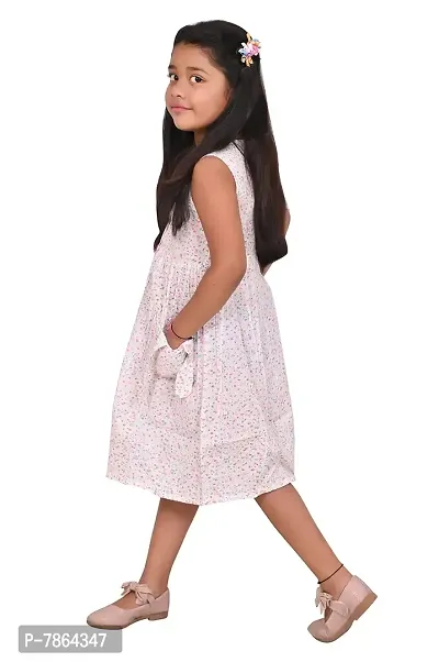 Gianna Kids Cotton Printed Frock White-thumb4