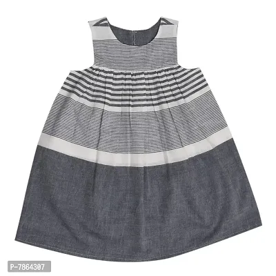 Gianna Kids Cotton Striped Frock Blue