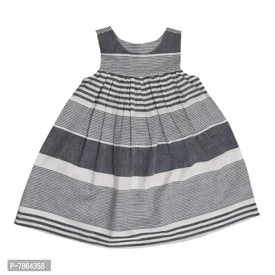 Gianna Kids Cotton Striped Frock Blue