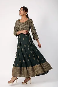 GIANNA Women Rayon Printed Anarkali Kurta-thumb3