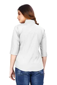 Classic Cotton Blend Solid Shirt for Women-thumb1