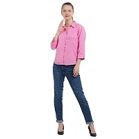 Women Regular Solid Curved Collar Formal Shirt-thumb1