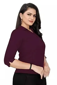 Women Regular Solid Curved Collar Formal Shirt-thumb2