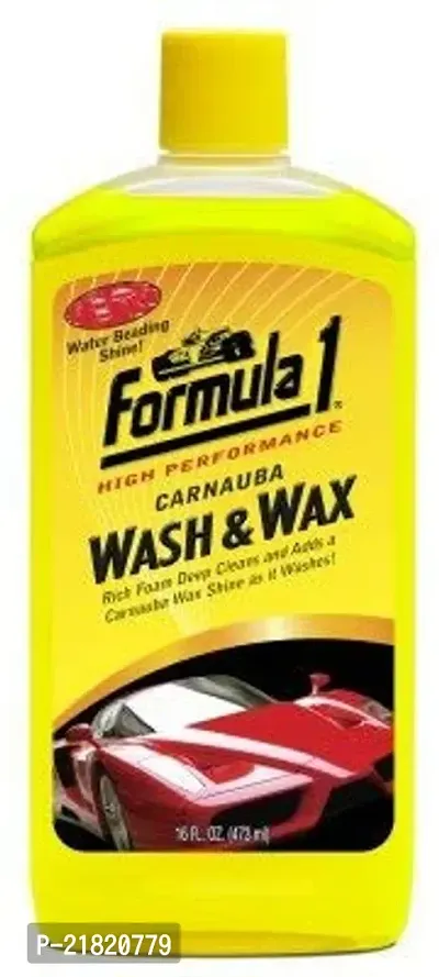 Formula 1 Carnauba Wash and Wax Shampoo for Car  Bikes (473 ml)