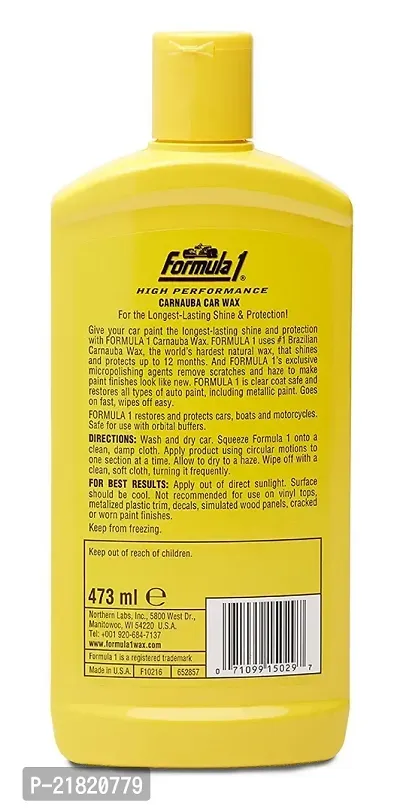 Formula 1 Carnauba Wash and Wax Shampoo for Car  Bikes (473 ml)-thumb2