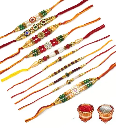 Designer Rakhi Set Pack of Designer Rakhi with Roli and Chawal