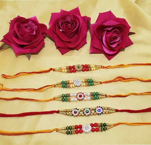 Designer Rakhi Set Pack of 5 Designer Rakhi