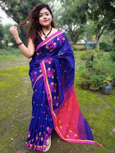 Beautiful Cotton Silk Saree with Blouse piece