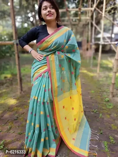 Attractive Cotton Silk Saree without Blouse piece