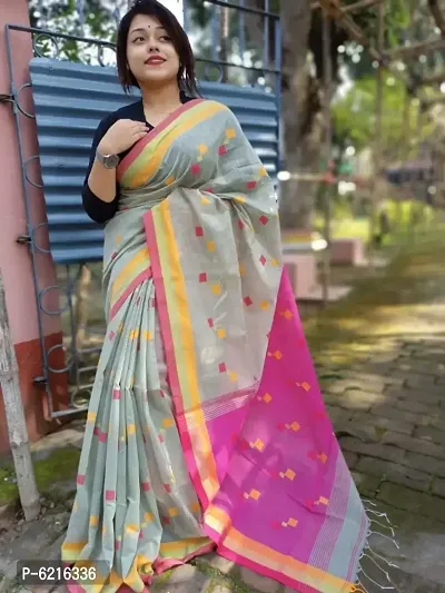 Attractive Cotton Silk Saree without Blouse piece